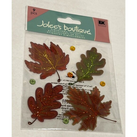 2010 Jolees Boutique Vellum Leaves 50-20425 Dimensional Stickers EMBELLISHMENT - Picture 3 of 3